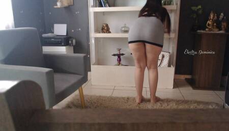 Hot maid in short skirt