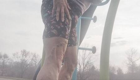 Climbing latter and flexing