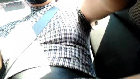 Perfect swollen pussy masturbates in an Uber and almost gets caught - EsdeathPorn