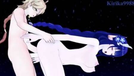 [Gameplay] Raiden Shogun and Aether have intense sex in the meadow. - Genshin Impa...