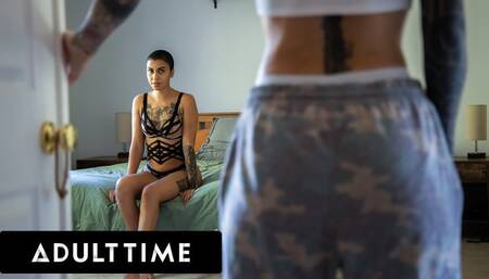 ADULT TIME - Cam Damage Fucked Me With A Strap-on At Our Lesbian Slumber Party!