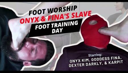 Foot Worship Onyx & Fina's Slave Foot Training Day (UHD WMV)
