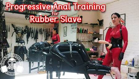 Progressive Anal Training for Rubber Slave