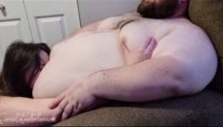 FFA gets her face smashed by her SSBHM Feedee's huge belly