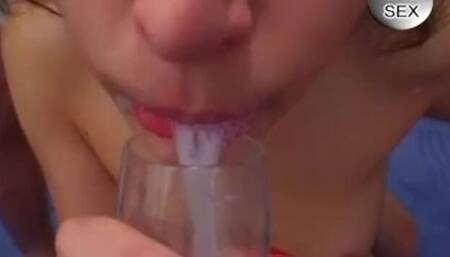 Side chick's brunette movie by Bukkake Orgy