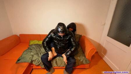 Horny couple in shiny down jackets, Nadine in Moncler! (part 2) - 182