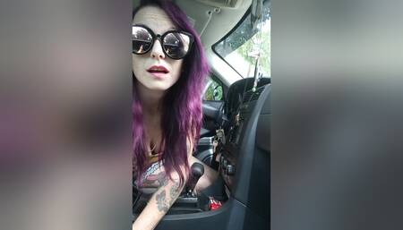 Public Masturbation In A Sports Car At The Park - Ladythetramp