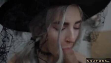 Cute Horny Stepsister Gets Facial and Sw