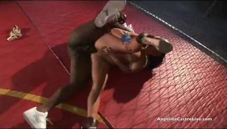 Angelina Castillo Vs Nat Turnher - Cage Match