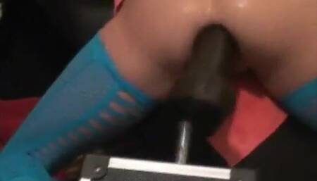 Jayda Diamonde - Ass plugged by BBC fuck machine