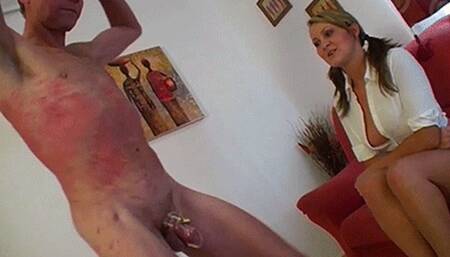 Locked in chastity while I tease you with my Pussy tits and ass - Mistress Amber Leigh & Osel - MP4