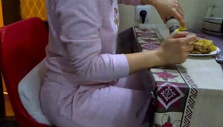 Stuffed tight and having sex in my full body stockings part 1 (no sex)