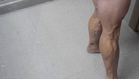 POV thong and oiled calves