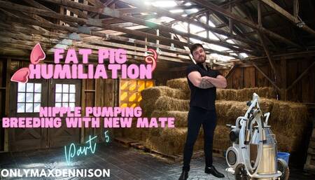 Fat pig humiliation part 5 - nipple pumping machine and new breeding mate