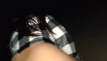 Seducing stepmom's friend and filling her with sperm outdoor.