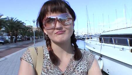 Sexy bikini brunette dildo fucking