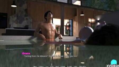 [Gameplay] THE CABIN #34 • Hot action with redhead in the pool