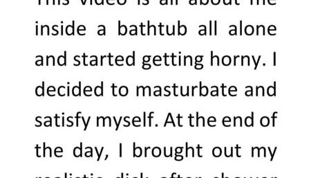 Ebony in bathtub masturbating