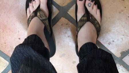 Piano Pedal Pumping in Flip Flops