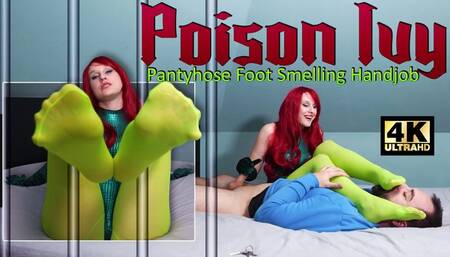 Poison Ivy Pantyhose Foot Smelling Handjob 4K