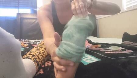 After bootcamp foot massage