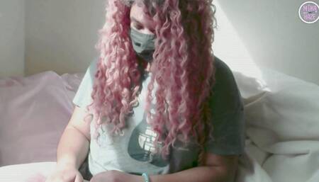 Wearing mask and ignoring you