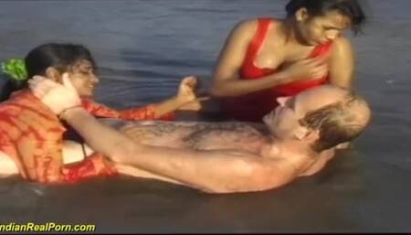 Indian Real Porn - 3some sex