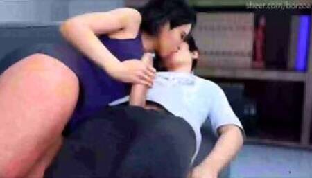 [Gameplay] Horny Milfy stepmom with huge melons and big ass seduced stepson - Hott...