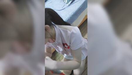 I fucked Chinese nurse, she swallowed all my cum at the end!