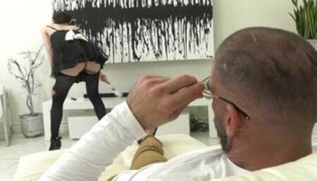 My transgender maid is one hell of a cleaning lady