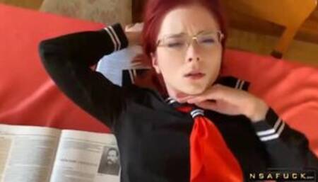 Stepsister Having Fun With Classmate Whi