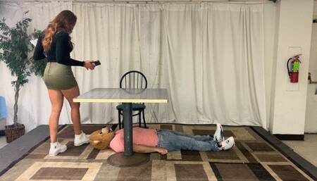 Being a Footrest for Mistress Giselle