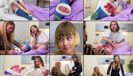 Lulu SLWC at the Hospital Foot Massage and Cast Cleanup Before Crutching Out (in HD 1920X1080)