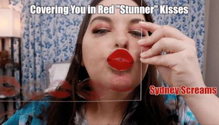 Covering You in Red "Stunner" Kisses - A lipstick fetish scene featuring: lip fetish, kissing, POV, sensual domination, and femdom POV - 1080 WMV