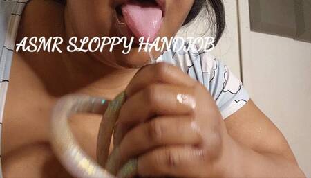 ASMR SLOPPY HANDJOB