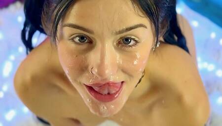 Inked Spinner Roslyn Sphinx Gags on a Cock