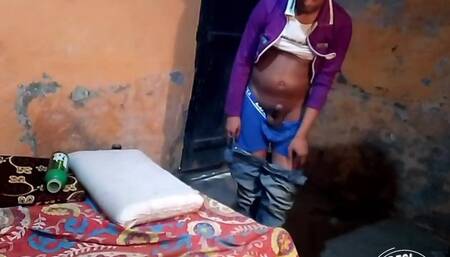 Indian boy alone at home getting full naked