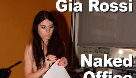 Gia Rossi naked office worker pours shots