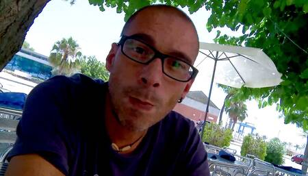 Tattooed brunette picked up and fucked at the beach