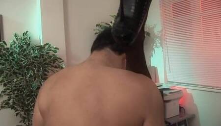 Horny Maid WIth Blindfolds Sucks Uncut Huge Dick