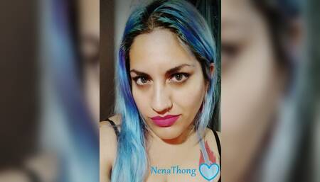 NenaThong Sensual blue thong doggystyle