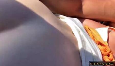 Stepsister Sucking Dick Stranger in Car