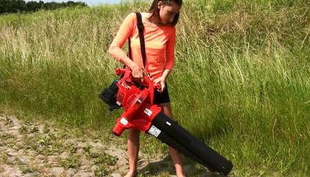 Leaf Blower Cranking And Blowing HD-1080