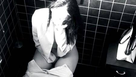 Telephone sex in the toilet