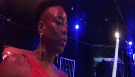 Wank off, wax on, wankathon for black mistress