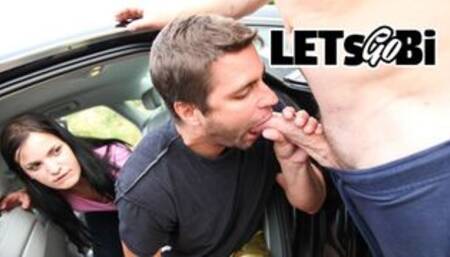 Bisex Hitchhikers take one for the Road