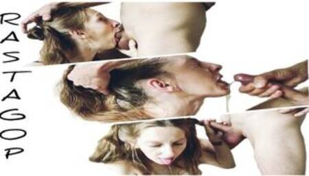 Sloppy blowjob and ass licking delivery man