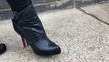 iphone crushed under metal tip heel boots