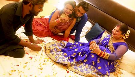 Grand fucking in weeding nights with his wifes sister