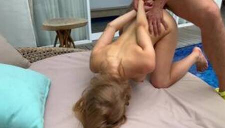 Anal creampie for Californiababe. Cum inside her tight asshole.